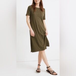 Madewell ribbed pocket tee Midi Dress
